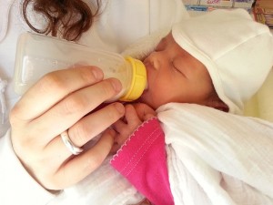 baby bottle feeding